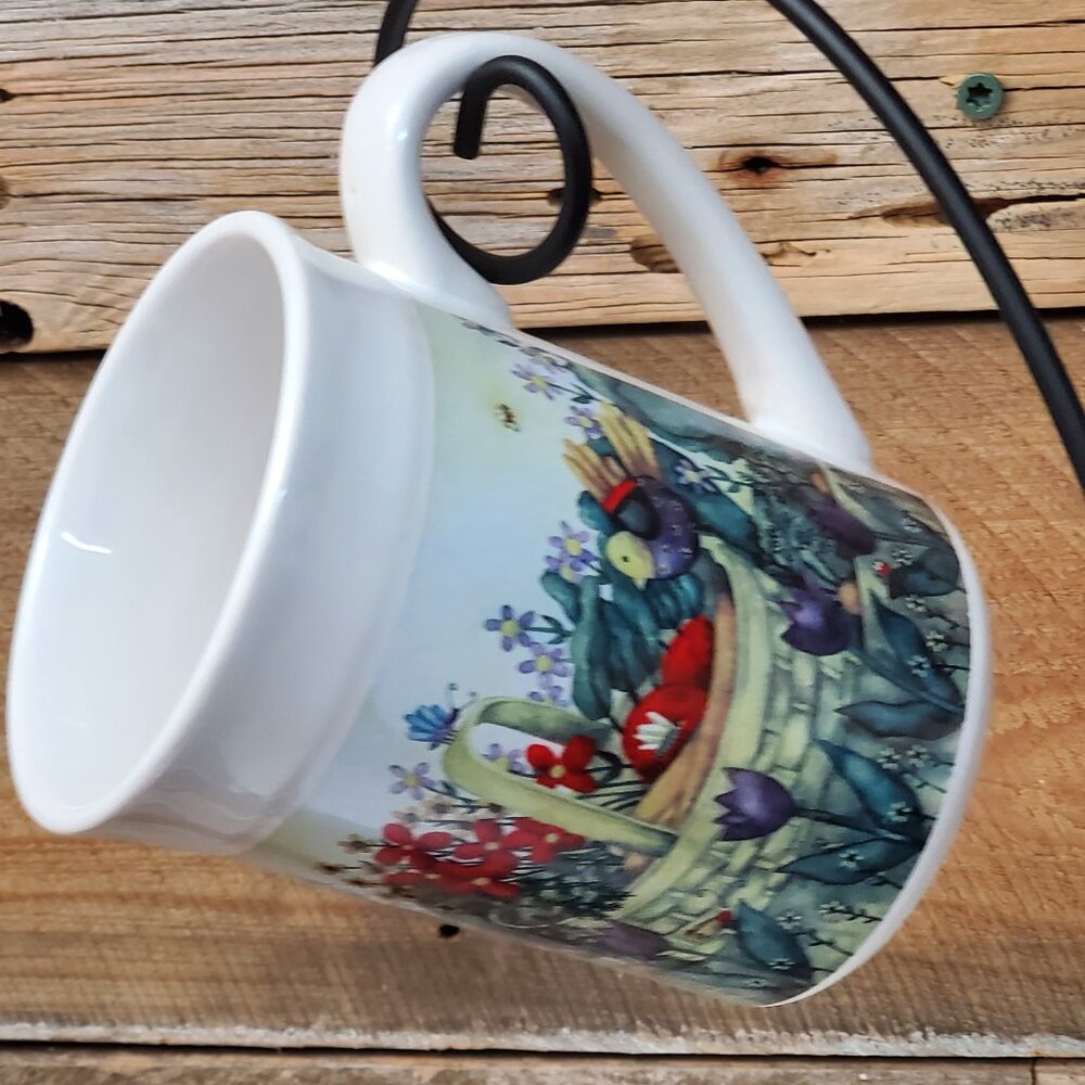 Vintage Essential Home Coffee Mug by Debi Hron - Birds, Baskets & Flowers